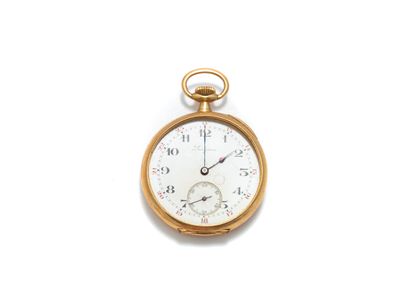 null LONGINES

Pocket watch in 18K gold (750 thousandths) signed and numbered, the...