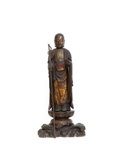 null Japon, XIXe siècle 

Belle sculpture représentant le bouddha Jizo Bosatsu (Ksitigharba...