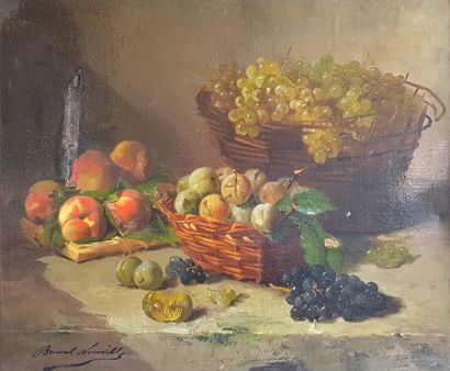 null Alfred BRUNEL de NEUVILLE (1852-1941)

Still life with fruits

Oil on canvas...