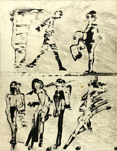 null Jean ATTALI (born 1937)

Characters, 1983

Ink on paper mounted on canvas signed...