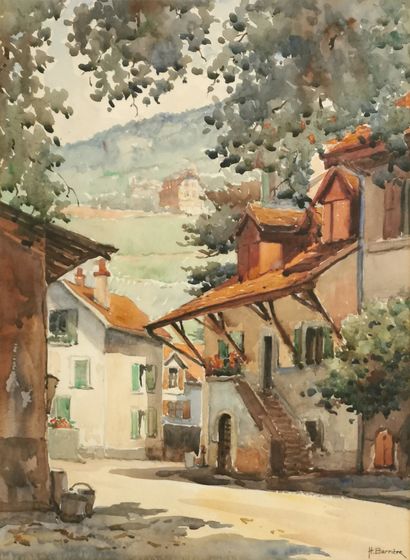 null H. BARRIÈRE (School of the 20th century)

Alpine Village

Watercolor on paper...