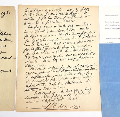 null Francis JAMMES (1868-1938)

Two autograph letters from the poet to his father...