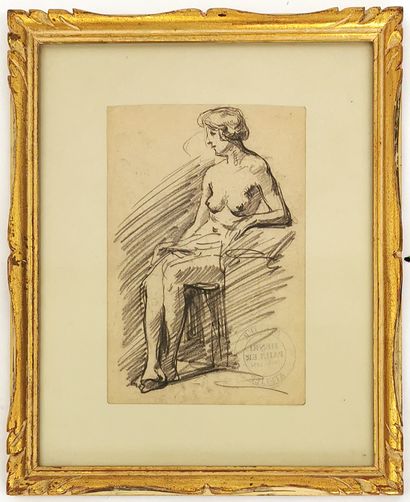 null Henri PAILLET (1876-1954)

Seated female nude

Graphite on paper

Stamp of the...