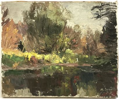 null Hans GRÜTHER (20th century school)

Edge of a river

Oil on canvas signed and...