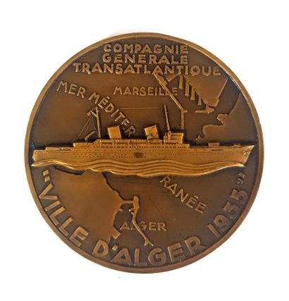 null Raymond DELAMARE, 1935

Medal of the Compagnie Générale Transatlantique de la...