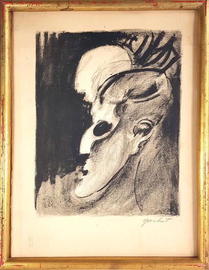 null GACHET (École du XXe siècle)

Le masque 

Lithographie en noir signée et numérotée...