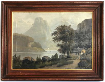 null Schools of the XIXth century

View of a River, Mountain Lake

Two oil on canvas...