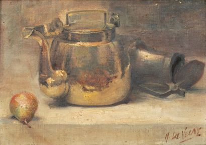 null H. de VELAY (School of the beginning of the 20th century)

Still life with a...