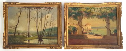 null NERLOW (20th century school)

"The pergola near Toulon" and "Shepherdess and...