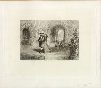 null Valentin FOULQUIER (1822-1896) 

Suite of four etchings in the XVIIth century...
