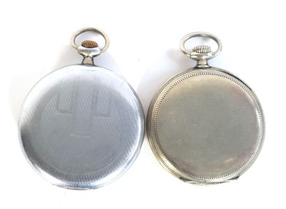 null LONGINES et LIP, vers 1930

Deux montres de gousset

Diam. 4,6 cm

Mouvements...