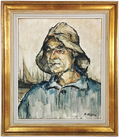 null B. DESPREY (School of the XXth century)

Portrait of a fisherman

Oil on canvas...