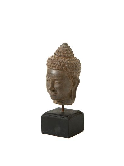 null CAMBODIA

Buddha head in sandstone in the Khmer style of Angkor Wat from the...