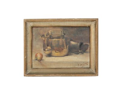 null H. de VELAY (School of the beginning of the XXth century)

Still life with a...