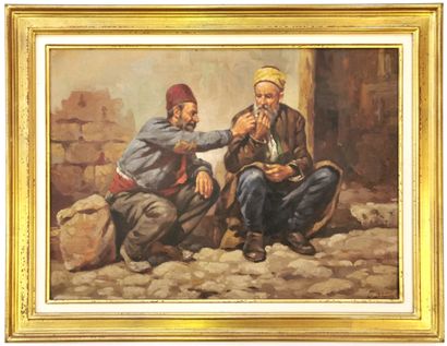 null Orientalist school of the XXth century

The Smokers

Oil on canvas dated 1940

35...