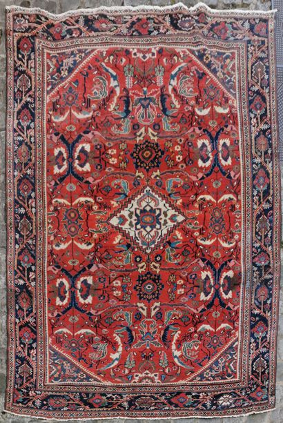 null Mahal Mouchkabad (Iran) early XXth.

Technical characteristics: Wool velvet...