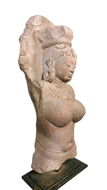 null INDIA, in the style of the Chandela period

Divinity in pink sandstone, the...