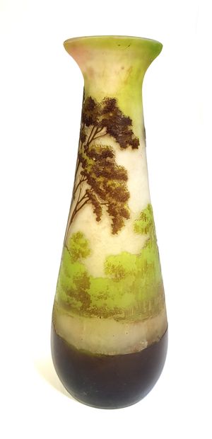 null ÉTABLISSEMENTS GALLÉ (1904-1936)

« Paysage lacustre »

Vase piriforme à col...