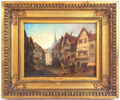 null French School circa 1860 

View of a village, probably in Normandy

24 x 32,5...