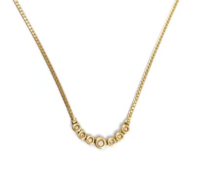 null Necklace Tour de cou in yellow gold 18K (750 thousandths) with English stitch...