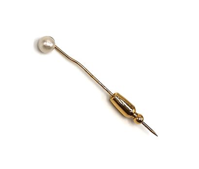 null Tie pin in yellow gold 18K (750 thousandths), decorated with a cultured pearl

Gross...