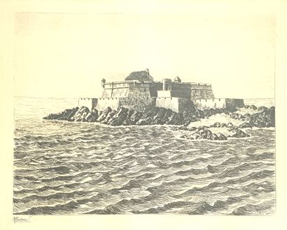 null L. THIEBAUD (École du XIXe siècle)

Saint-Malo, Le fort national

Gravure à...