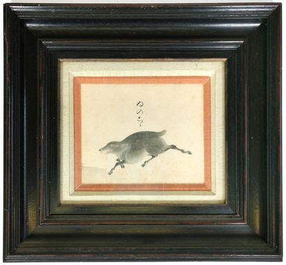 null JAPAN, 17th - 18th century

Thrown boar

Ink on paper, label on the back "Painting...