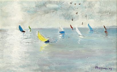 null FARJOU (20th century school)

The sailboats, 1978

Oil on canvas signed and...