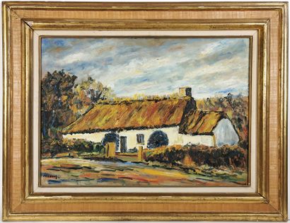 null PRUDOM, Georges PRUD'HOMME (1927-1992)

The Thatched Cottage

Oil on isorel...