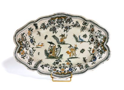 null MOUSTIERS, late 18th - early 19th century 

Polychrome earthenware dish with...