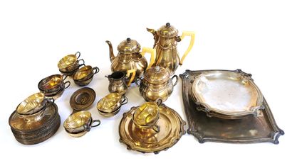 null Tea and coffee set in silver vermeil 1st title with neoclassical decoration...