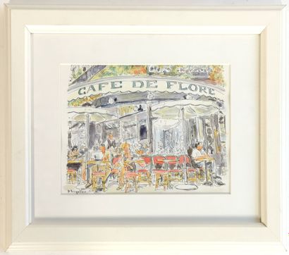 null Bernard TRIGALLOU (20th - 21st century school)

The café Flore

India ink and...