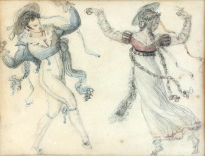 null School of the 19th century

Sevillian woman

Pencil with watercolor highlights

17.5...
