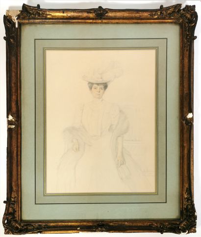 null M. DAVID (École fin XIXe - début XXe siècle)

Portrait d'une élégante

Crayon...