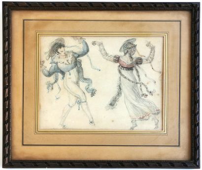null School of the 19th century

Sevillian woman

Pencil with watercolor highlights

17.5...