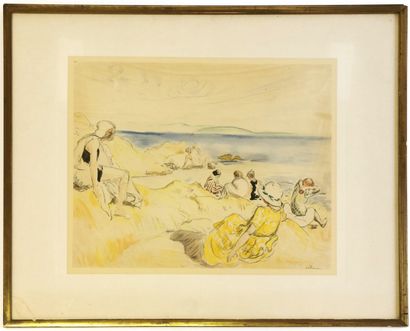 null Henri LEBASQUE (1865-1937)

On the beach

Watercolor and charcoal on paper signed...