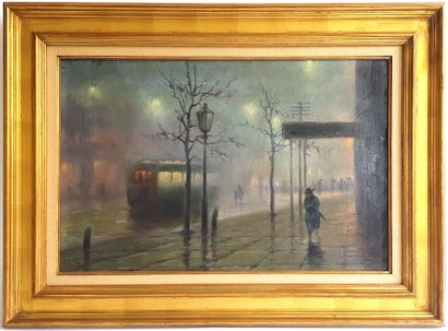 null E. GORSKI (20th century school)

Warsaw in the rain

Oil on canvas signed

39...