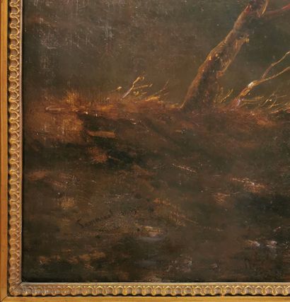 null Johannes TAVENRAAT (1809-1881)

Paysage par un temps orageux

Huile sur toile...