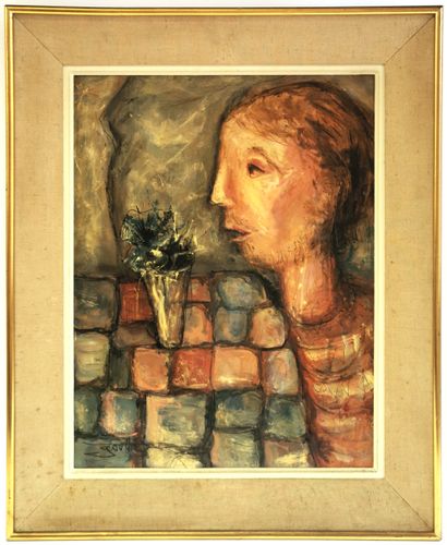 null Jean Marie GOUTTIN (1922-1987)

Portrait au bouquet

Huile sur carton signée

63,5...