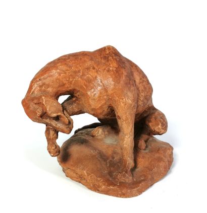 null School of the 20th century

Dog at the toilet

Terracotta sculpture located...