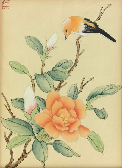 null CHINE

Oiseau embranché

Peinture sur soie avec cachet

19,5 x 14,5 cm à vu...