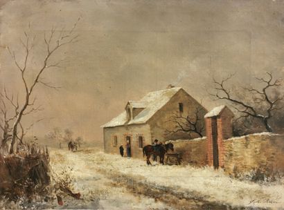 null Jules ROZIER (1821-1882)

Scène hivernale

Huile sur toile signée

27 x 34,8...
