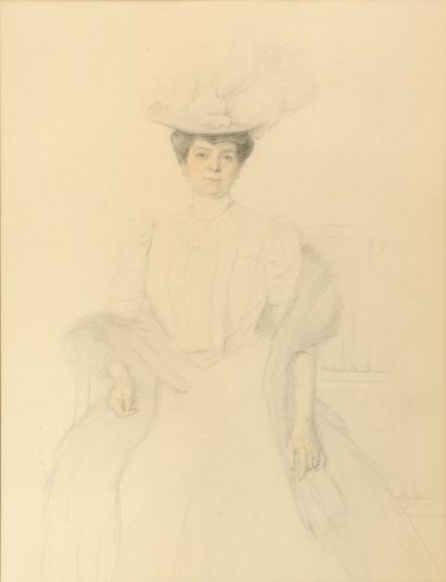 null M. DAVID (École fin XIXe - début XXe siècle)

Portrait d'une élégante

Crayon...