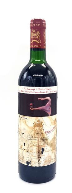 null 1 bottle Château Mouton Rothschild 1990, GCC1 Pauillac (T.L.B.) (e.t.a ; dirty...