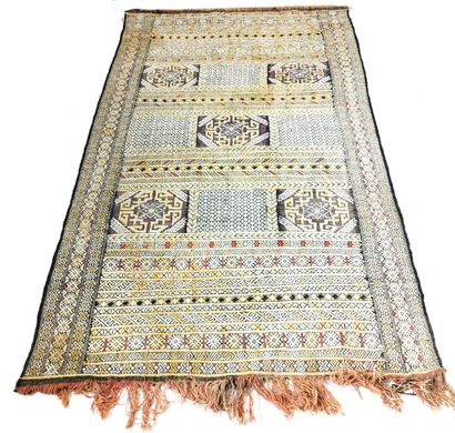null Afrique du Nord - tapis kilim à décor géométrique

212 x 127 cm