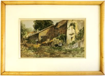 null Charles DONZEL (1824-1889)

Vue de ferme

Aquarelle sur papier signée et datée...