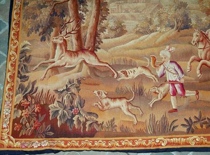 null Aubusson Tapestry 

France 19th century 

Size : 114 x 177 cm 

In wool and...