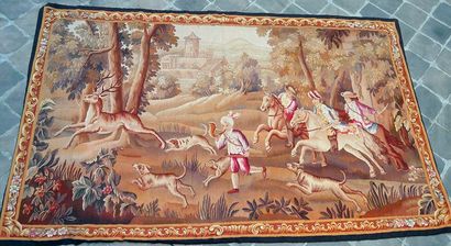 null Aubusson Tapestry 

France 19th century 

Size : 114 x 177 cm 

In wool and...