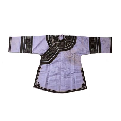 null Jupe traditionnelle (mamianqun) en coton et soies multicolores plissées, décorée...