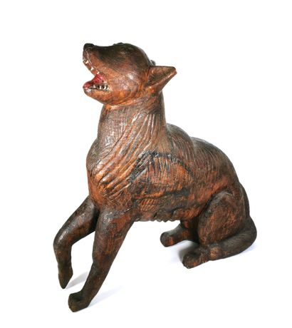 null FOLK ART

Medieval style carved wood dog partially painted

H. 66 cm